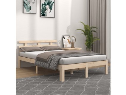 Rám postele bez matrace masivní dřevo 120 x 200 cm 814749