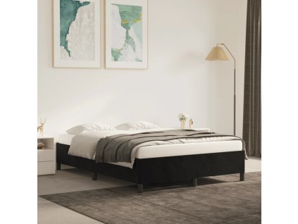 Rám postele bez matrace černý 140 x 200 cm samet 347326