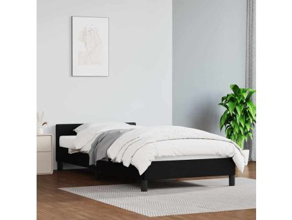 Rám postele s čelem bez matrace černý 90x190 cm 347471