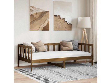 Válenda medově hnědá masivní borovice 90 x 200 cm 806943