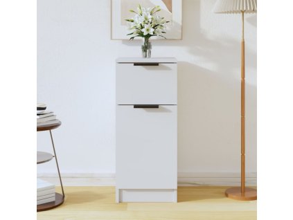 Příborník bílý 30 x 30 x 70 cm kompozitní dřevo 811115