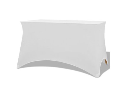 Strečový návlek na stůl 2 ks 183x76x74 cm bílý 132034