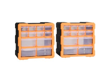Organizéry s 12 zásuvkami 2 ks 26,5 x 16 x 26 cm 147581