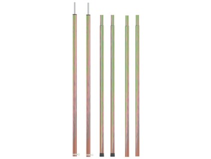Teleskopické stanové tyče 170–255 cm 2 ks pozinkovaná ocel 315217