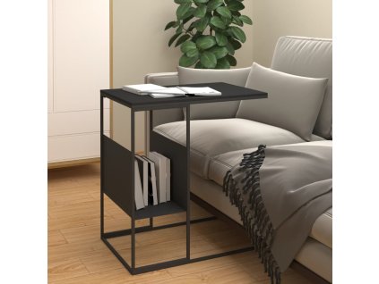 Odkládací stolek černý 55 x 36 x 59,5 cm kompozitní dřevo 343105
