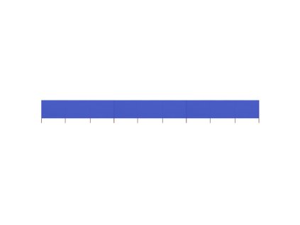 9dílná zástěna proti větru textil 1200 x 120 cm azurově modrá 47197
