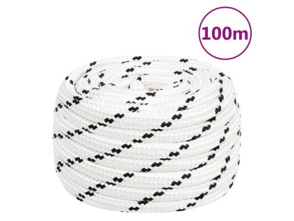 Pracovní lano bílé 18 mm 100 m polyester 152788