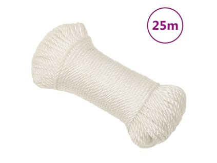 Pracovní lano bílá 6 mm 25 m polypropylen 153040
