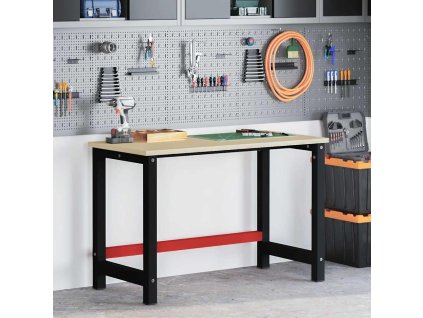 Kovový rám pracovního stolu 120 x 57 x 79 cm černá a červená 147928