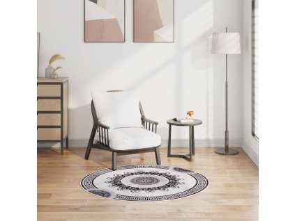 Koberec pratelný ⌀ 120 cm vícebarevný protiskluzový 337987