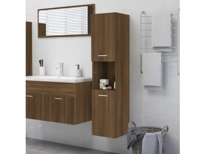 Koupelnová skříňka hnědý dub 30 x 30 x 130 cm kompozitní dřevo 815641