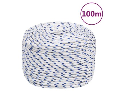 Lodní lano bílé 10 mm 100 m polypropylen 152296