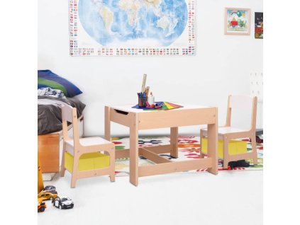 Dětský stůl se 2 židlemi MDF 80284