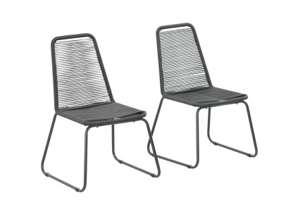 Zahradní židle 2 ks polyratan černé 44442