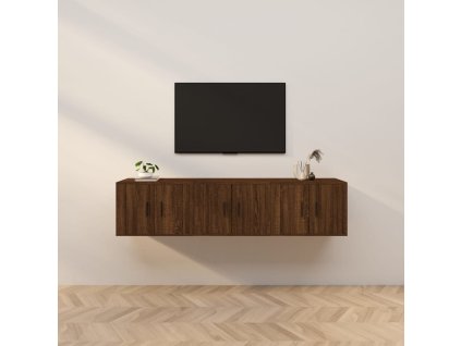Nástěnné TV skříňky 3 ks hnědý dub 57 x 34,5 x 40 cm 3188349