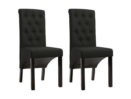 Jídelní židle 2 ks černé textil 248991