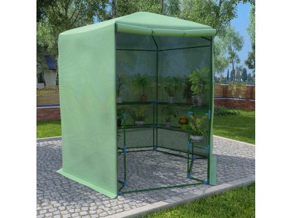 Skleník s policemi ocel 227 x 223 cm 48166