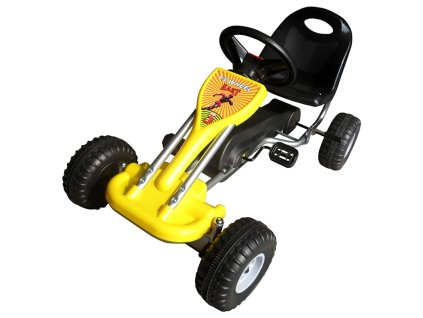 Šlapací motokára žlutá 90252