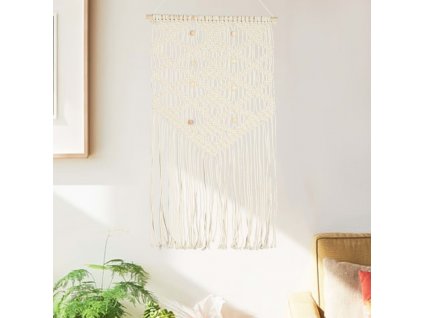 Nástěnný závěs macramé 40 x 80 cm bavlna 323998