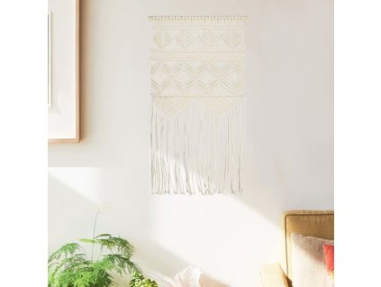 Nástěnný závěs macramé 40 x 80 cm bavlna 323997