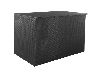 Zahradní úložný box černý 150 x 100 x 100 cm polyratan 44245