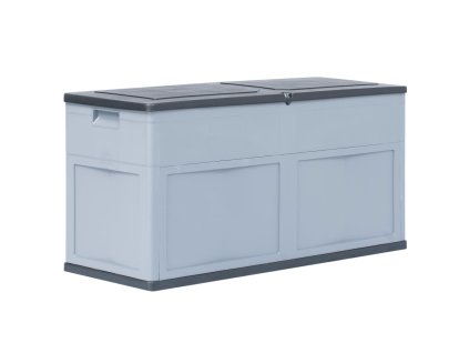 Zahradní úložný box 320 l šedo-černý 45689