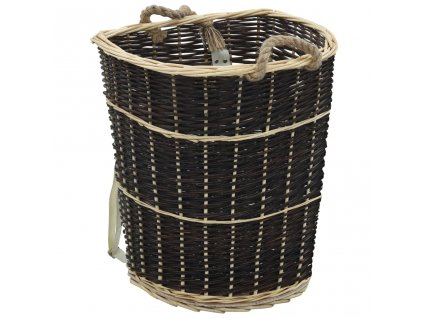 Nůše na dřevo s popruhy 57 x 51 x 69 cm přírodní vrba 286975