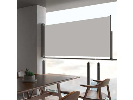 Zatahovací boční markýza / zástěna na terasu 60x300 cm krémová 48353
