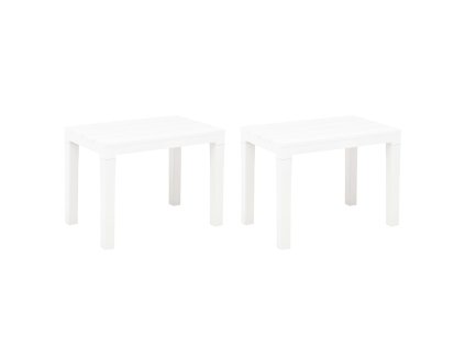Zahradní lavice 2 ks bílé plast 48780