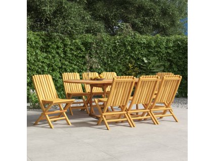Skládací zahradní židle 8 ks 47x47x89 cm masivní teakové dřevo 3155054