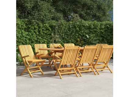 Skládací zahradní židle 8 ks 61x67x90 cm masivní teakové dřevo 3155057