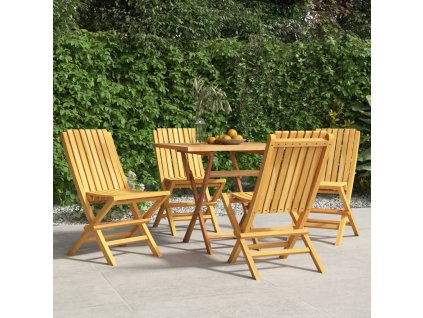 Skládací zahradní židle 4 ks 47x47x89 cm masivní teakové dřevo 3155052