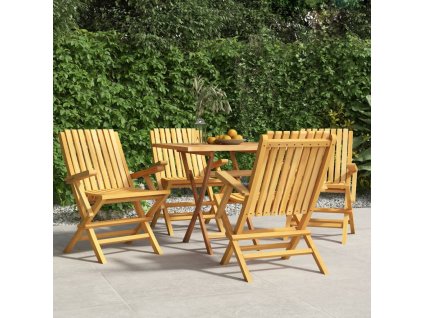 Skládací zahradní židle 4 ks 61x67x90 cm masivní teakové dřevo 3155055