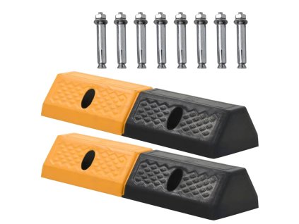 Parkovací dorazy 2 ks gumové 49 x 15 x 9 cm 142838