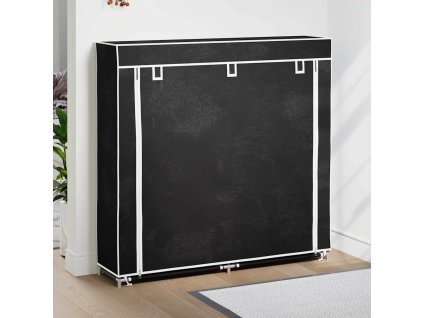 Látkový botník s potahem 115 x 28 x 110 cm černý 240493