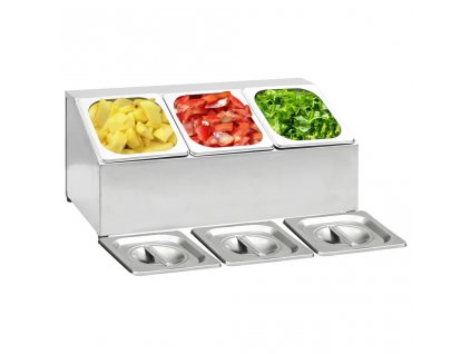 Nástavba na gastronádoby pro 3 GN 1/6 nádoby nerezová ocel 51220