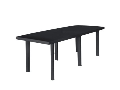 Zahradní stůl antracitový 216 x 90 x 72 cm plastový 45597