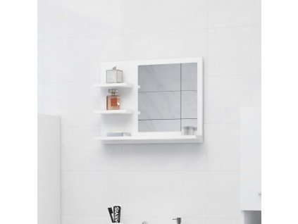 Koupelnové zrcadlo bílé 60 x 10,5 x 45 cm kompozitní dřevo 805006