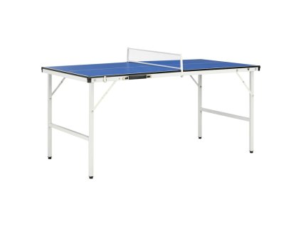 1,5metrový pingpongový stůl se sítí 152 x 76 x 66 cm modrý 91946