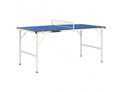 Stůl na stolní tenis se síťkou 152 x 76 x 66 cm modrý