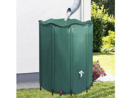 Skládací nádrž na dešťovou vodu s kohoutkem 1000 l 48607