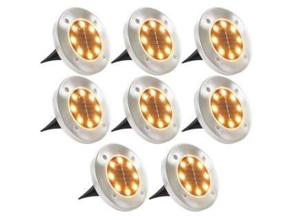 Solární světlo k zapíchnutí do země 8 ks LED teplé bílé 44417