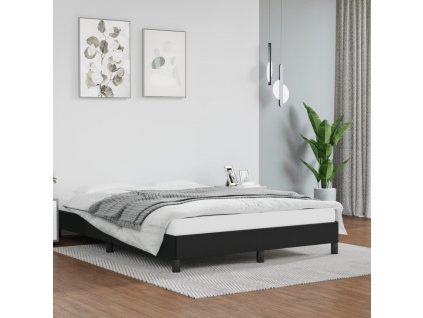 Rám postele černá 140 x 200 cm umělá kůže 346904