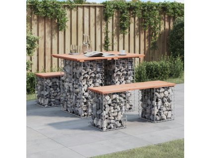 Zahradní lavice gabionový design 100x70x72 cm masivní douglaska 834363