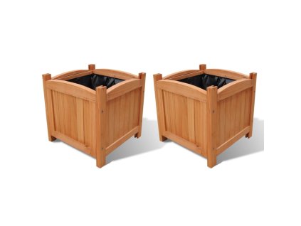 Dřevěné vyvýšené záhony 30 x 30 x 30 cm set 2 ks 41301