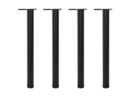4 stolové nohy s nastavitelnou výškou černé, 710 mm 242139