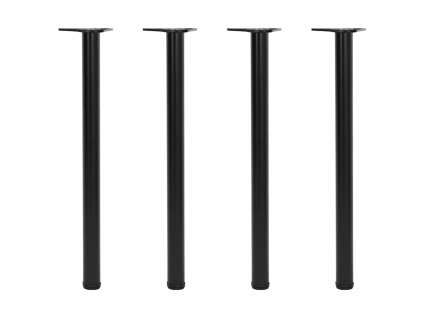 4 stolové nohy s nastavitelnou výškou černé, 870 mm 242149
