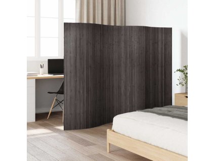 Paraván bambusový šedý šířka 250 cm výška 165 cm 244611