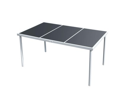 Zahradní stůl 150 x 90 x 74 cm černý ocel 43305