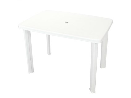 Zahradní stůl bílý 101 x 68 x 72 cm plast 43592